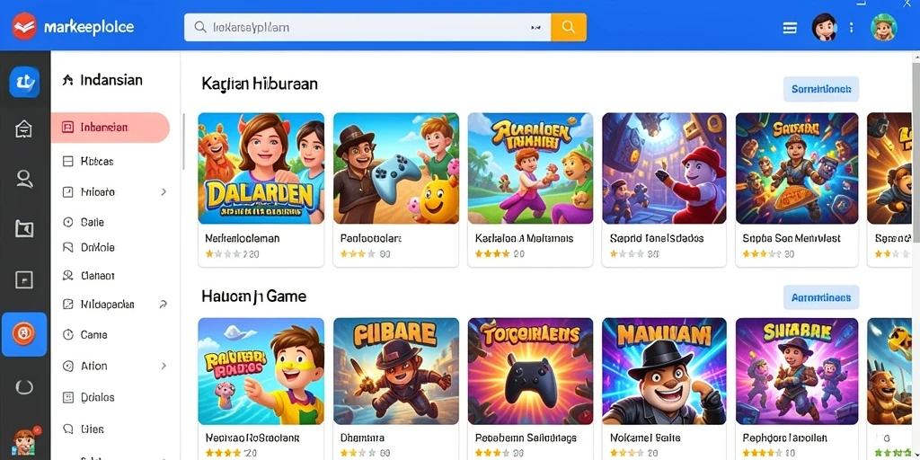 Screenshot menunjukkan tampilan antarmuka yang menarik dan modern.