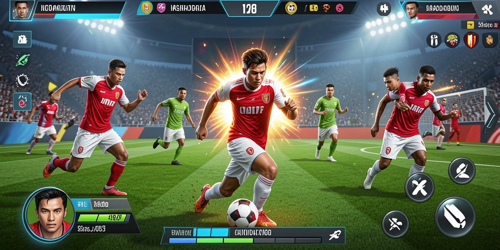 Screenshot menunjukkan tampilan menu utama yang menarik.
