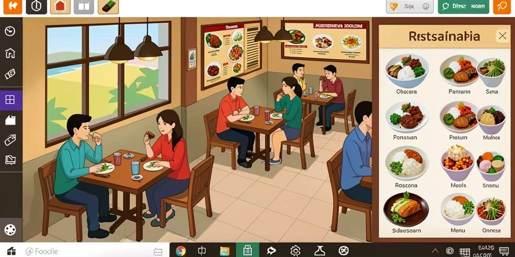 Tangkapan layar menggambarkan karakter utama dalam aksi.